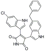 3-(6-chloro-1H-indol-3-yl)-4-(5-benzyl-1H-indol-3-yl)-1H-pyrrole-2,5-dione Struktur