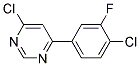 4-Chloro-6-(4-chloro-3-fluoro-phenyl)-pyrimidine Struktur