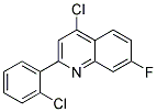 4-chloro-2-(2-chlorophenyl)-7-fluoroquinoline Struktur