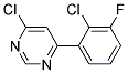 4-Chloro-6-(2-chloro-3-fluoro-phenyl)-pyrimidine Struktur