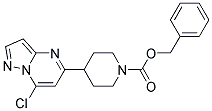 benzyl 4-(7-chloropyrazolo[1,5-a]pyrimidin-5-yl)piperidine-1-carboxylate Struktur