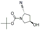 tert-butyl (2S,4R)-2-cyano-4-hydroxypyrrolidine-1-carboxylate Struktur