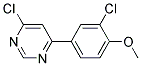 4-Chloro-6-(3-chloro-4-methoxy-phenyl)-pyrimidine Struktur