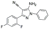 5-amino-3-(2,4-difluorophenyl)-1-phenyl-1H-pyrazole-4-carbonitrile Struktur