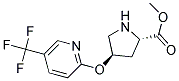 methyl (2S,4R)-4-{[5-(trifluoromethyl)pyridin-2-yl]oxy}pyrrolidine-2-carboxylate Struktur