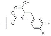 (2S)-2-[(tert-butoxycarbonyl)amino]-3-(3,4-difluorophenyl)propanoic acid Struktur