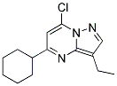 7-chloro-5-cyclohexyl-3-ethylpyrazolo[1,5-a]pyrimidine Struktur