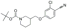 3-(3-Chloro-4-cyano-phenoxymethyl)-piperidine-1-carboxylic acid tert-butyl ester Struktur