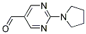 2-pyrrolidin-1-ylpyrimidine-5-carbaldehyde Struktur