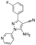 5-amino-3-(3-fluorophenyl)-1-pyridin-3-yl-1H-pyrazole-4-carbonitrile Struktur