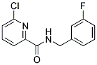 6-Chloro-pyridine-2-carboxylic acid 3-fluoro-benzylamide Struktur