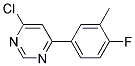 4-Chloro-6-(4-fluoro-3-methyl-phenyl)-pyrimidine Struktur