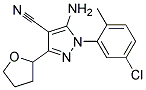 5-amino-1-(5-chloro-2-methylphenyl)-3-(tetrahydrofuran-2-yl)-1H-pyrazole-4-carbonitrile Struktur