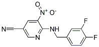 6-(3,4-Difluoro-benzylamino)-5-nitro-nicotinonitrile Struktur