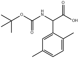 [(tert-butoxycarbonyl)amino](2,5-dimethylphenyl)acetic acid Struktur