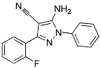 5-amino-3-(2-fluorophenyl)-1-phenyl-1H-pyrazole-4-carbonitrile Struktur