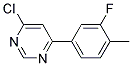 4-Chloro-6-(3-fluoro-4-methyl-phenyl)-pyrimidine Struktur