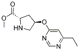 methyl (2S,4R)-4-[(6-ethylpyrimidin-4-yl)oxy]pyrrolidine-2-carboxylate Struktur