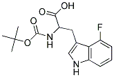 2-[(tert-butoxycarbonyl)amino]-3-(4-fluoro-1H-indol-3-yl)propanoic acid Struktur