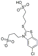 5-Chloro-2-(3-sulfopropylthio)-3-(3-sulfopropyl)benzothiazolium, inner salt Struktur