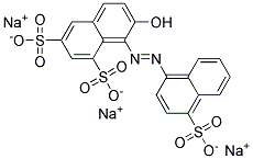 Trisodium 2-hydroxy-1-(4-sulfonato-1-naphthylazo)naphthalen-6,8-disulfonate Struktur