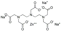 Diethylenetriaminepentaacetic acid, zinc trisodium salt Struktur