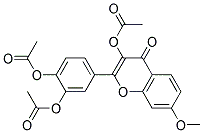 3-ACETOXY-2-(3,4-DIACETOXYPHENYL)-7-METHOXY-4H-CHROMEN-4-ONE Struktur