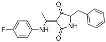 5-BENZYL-3-(1-(P-FLUOROANILINO)ETHYLIDENE)-2,4-PYRROLIDINEDIONE Struktur