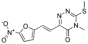 4-METHYL-3-METHYLTHIO-6-(2-(5-NITRO-2-FURYL)VINYL)-1,2,4-TRIAZIN-5(4H)-ONE Struktur