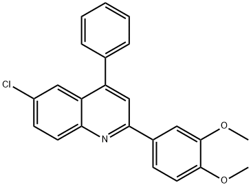 6-CHLORO-2-(3,4-DIMETHOXYPHENYL)-4-PHENYLQUINOLINE Struktur