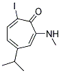 7-IODO-4-ISOPROPYL-2-METHYLAMINO-2,4,6-CYCLOHEPTATRIENONE Struktur