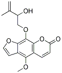 9-(2-HYDROXY-3-METHYL-3-BUTENYLOXY)-4-METHOXYFURO(3,2-G)CHROMEN-7-ONE Struktur