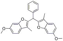 A,A-BIS(6-METHOXY-3-METHYLBENZO(B)FURAN-2-YL)TOLUENE Struktur