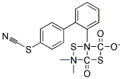 O-(P-THIOCYANATOPHENYL)4,4-DIMETHYL-2-PHENYL-1,3-DITHIOALLOPHANATE Struktur