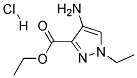 4-Amino-1-ethyl-1H-pyrazole-3-carboxylicacidethylesterhydrochloride Struktur