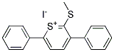 2-Methylthio-3,6-diphenylthiopyranyliumiodide Struktur