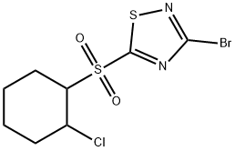 3-Bromo-5-(2-chlorocyclohexylsulfonyl)-1,2,4-thiadiazole Struktur