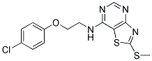 7-[2-(4-Chlorophenoxy)ethylamino]-2-(methylthio)thiazolo[4,5-d]pyrimidine Struktur