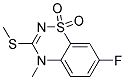 7-Fluoro-4-methyl-3-methylthio-4H-1,2,4-benzothiadiazin-1,1-dioxide Struktur