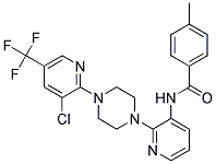 N-(2-(4-(3-Chloro-5-(trifluoromethyl)-2-pyridinyl)piperazino)-3-pyridinyl)-4-methylbenzenecarboxamide Struktur