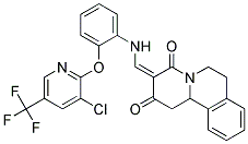 3-((2-((3-Chloro-5-(trifluoromethyl)-2-pyridinyl)oxy)anilino)methylene)-1,6,7,11b-tetrahydro-2H-pyrido[2,1-a]isoquinoline-2,4(3H)-dione Struktur