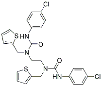 N-(2-[[(4-Chloroanilino)carbonyl](2-thienylmethyl)amino]ethyl)-N'-(4-chlorophenyl)-N-(2-thienylmethyl)urea Struktur