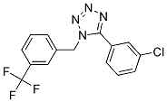 5-(3-Chlorophenyl)-1-(3-(trifluoromethyl)benzyl)-1H-1,2,3,4-tetrazole Struktur