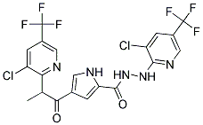 N'-(3-Chloro-5-(trifluoromethyl)-2-pyridinyl)-4-(2-(3-chloro-5-(trifluoromethyl)-2-pyridinyl)propanoyl)-1H-pyrrole-2-carbohydrazide Struktur