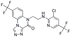 5-(2-((3-Chloro-5-(trifluoromethyl)-2-pyridinyl)amino)ethyl)-8-(trifluoromethyl)(1,2,4)triazolo[4,3-a]quinoxalin-4(5H)-one Struktur