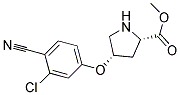 methyl (2S,4S)-4-(3-chloro-4-cyanophenoxy)pyrrolidine-2-carboxylate Struktur