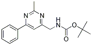 tert-butyl [(2-methyl-6-phenylpyrimidin-4-yl)methyl]carbamate Struktur