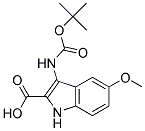 3-[(tert-butoxycarbonyl)amino]-5-methoxy-1H-indole-2-carboxylic acid Struktur