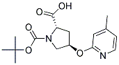 (2S,4R)-1-(tert-butoxycarbonyl)-4-[(4-methylpyridin-2-yl)oxy]pyrrolidine-2-carboxylic acid Struktur