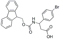 3-(4-bromophenyl)-3-{[(9H-fluoren-9-ylmethoxy)carbonyl]amino}propanoic acid Struktur